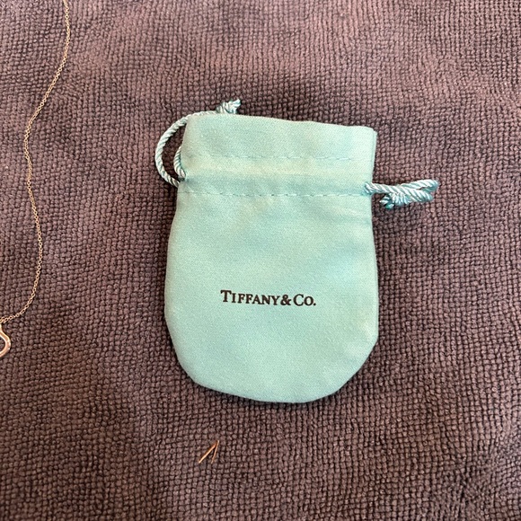 Tiffany And Company Floating Heart Necklace In sterling silver with dusty - Picture 3 of 8